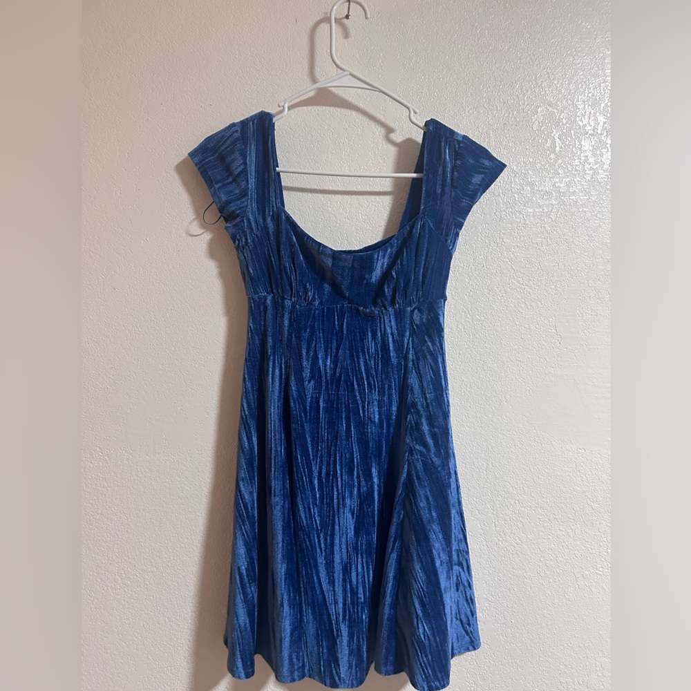 Urban Outfitters Blue Velvet Dress